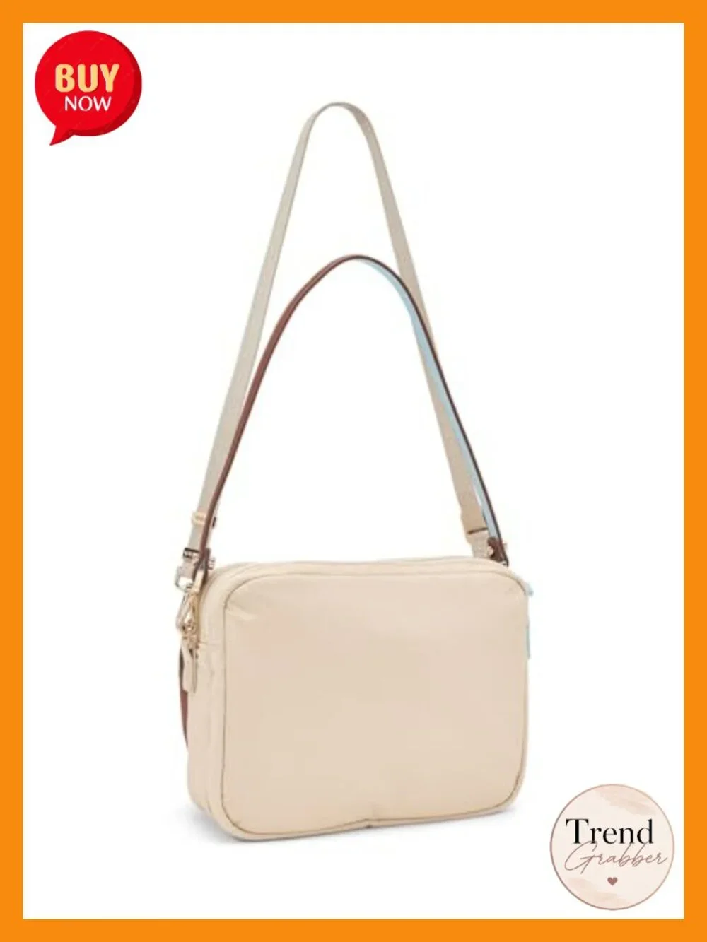 Recycled Nylon Crossbody Bag with Removable Straps